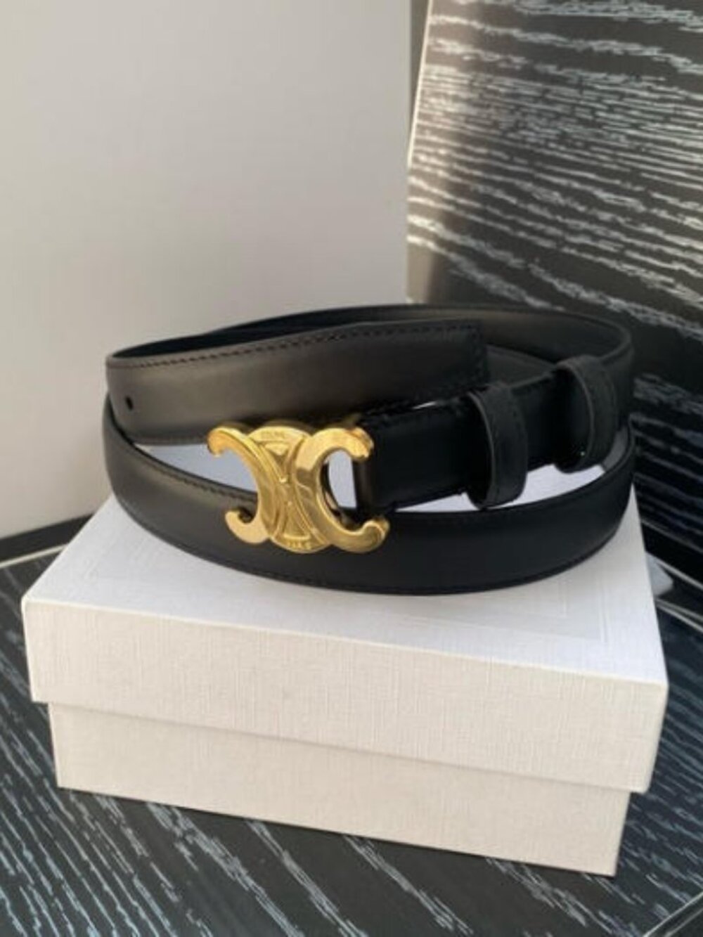 Celine Black Leather Belt 90cm - With Original Box